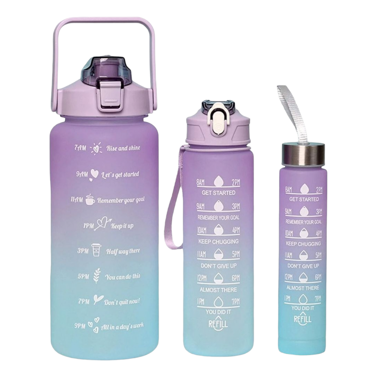 Sports Water Bottle 3-Piece Set