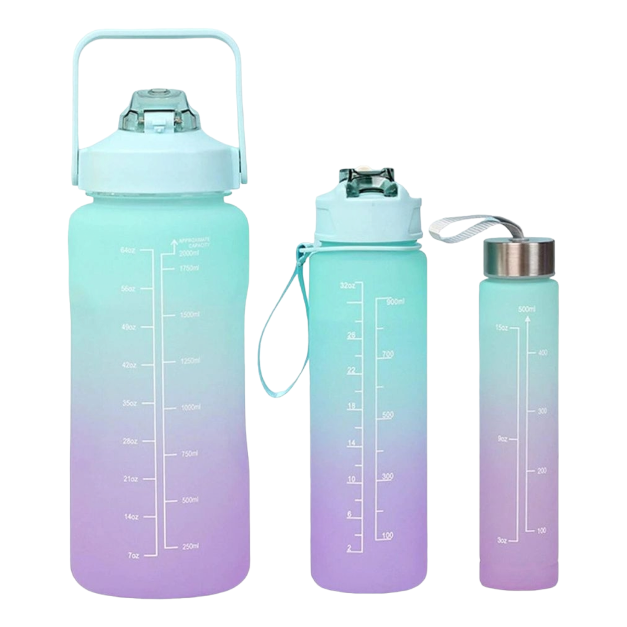 Sports Water Bottle 3-Piece Set