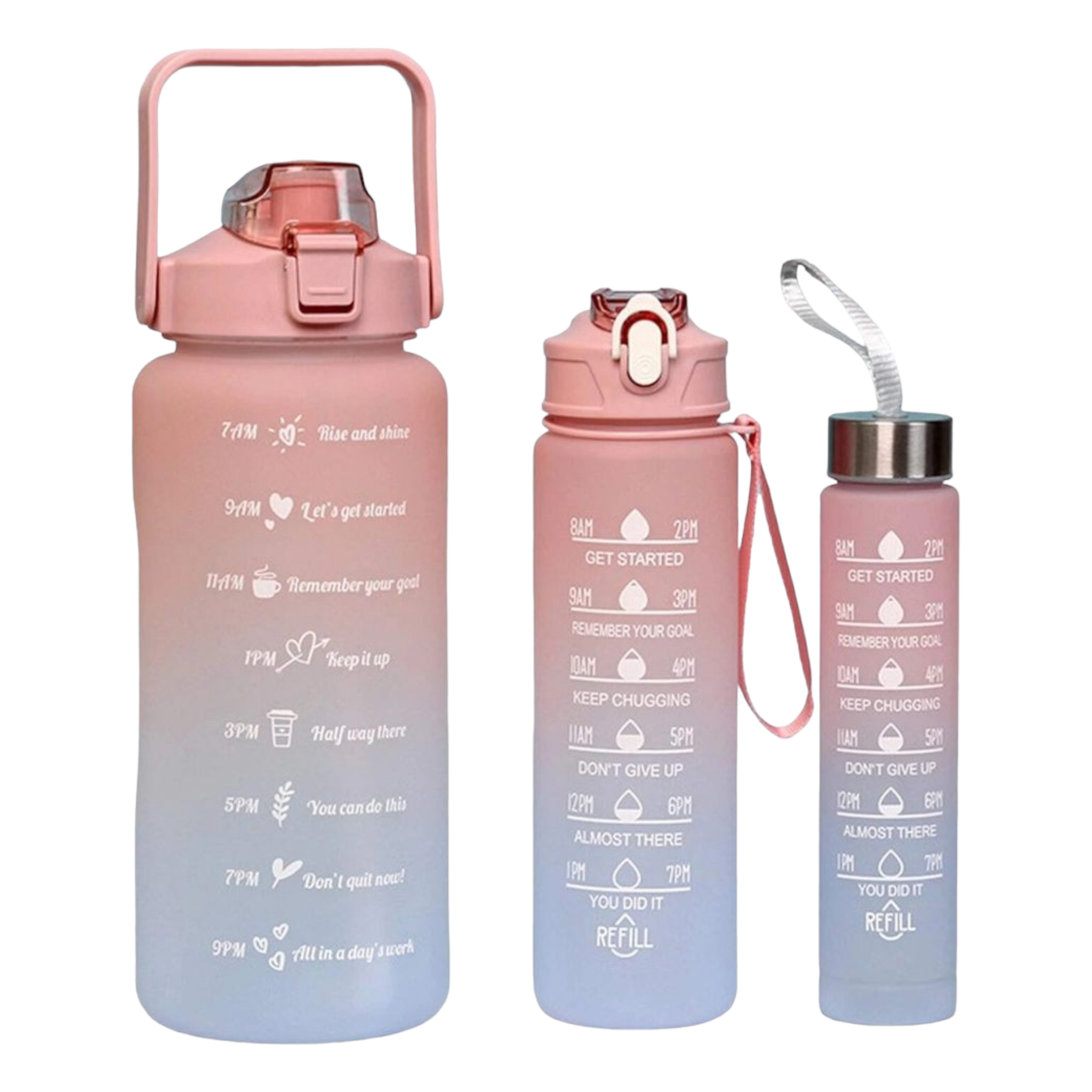 Sports Water Bottle 3-Piece Set